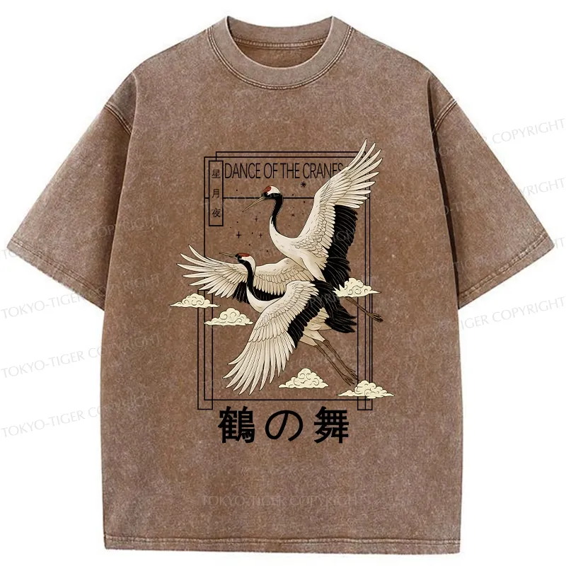 Tokyo-Tiger Dance Of The Cranes Washed T-Shirt