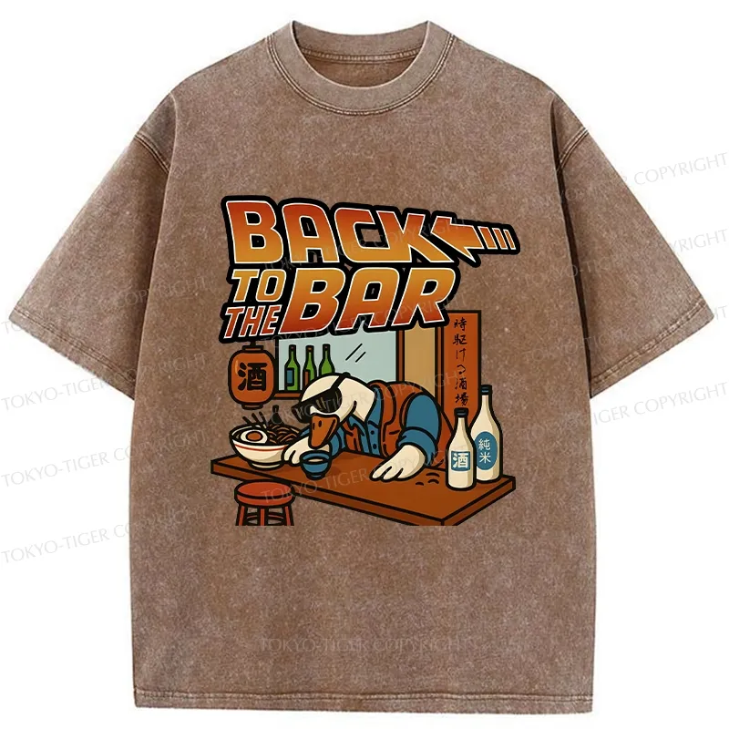 Tokyo-Tiger The Coolest Goose At The Bar Washed T-Shirt