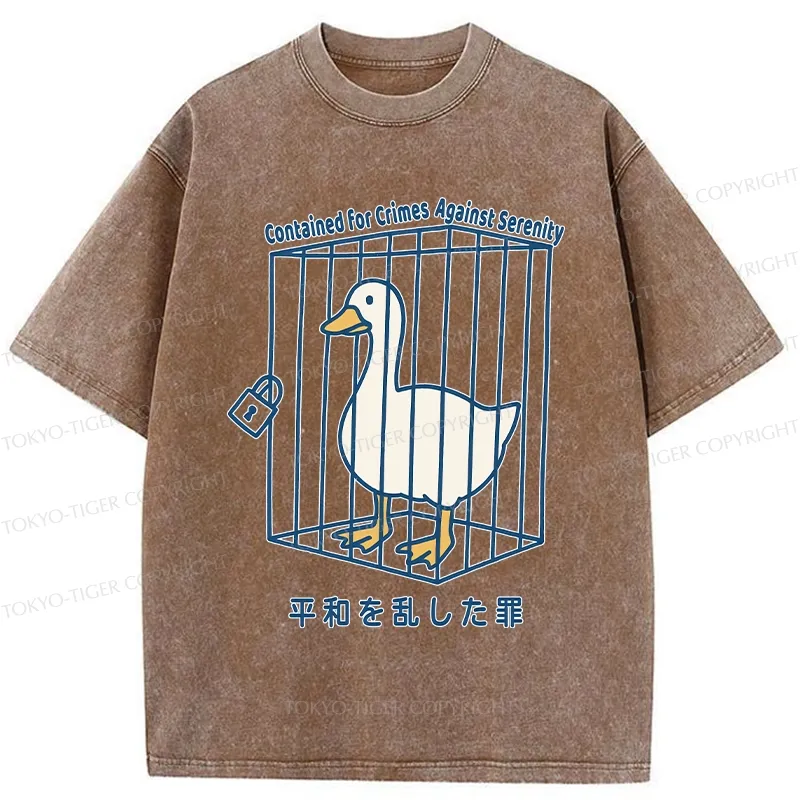Tokyo-Tiger Arrested Criminal Goose Washed T-Shirt