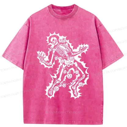 Tokyo-Tiger Electrocuted Skeleton Washed T-Shirt