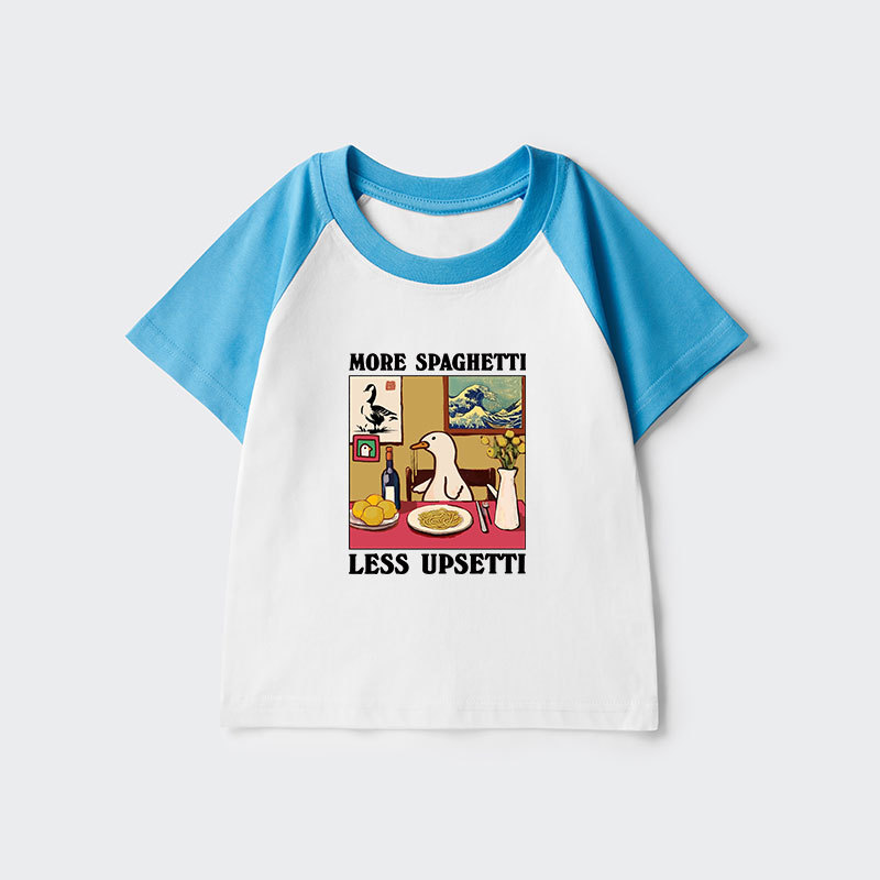 Tokyo-Tiger More Spaghetti Less Upsetti Goose Kids Raglan T-shirt