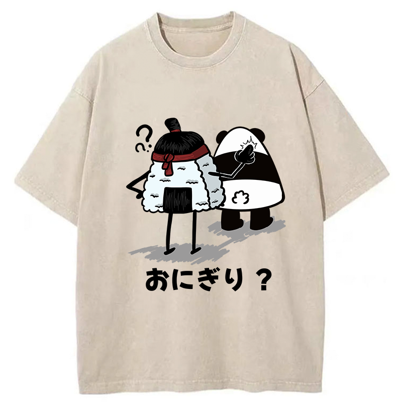 Tokyo-Tiger Are You A Rice Ball Washed T-Shirt
