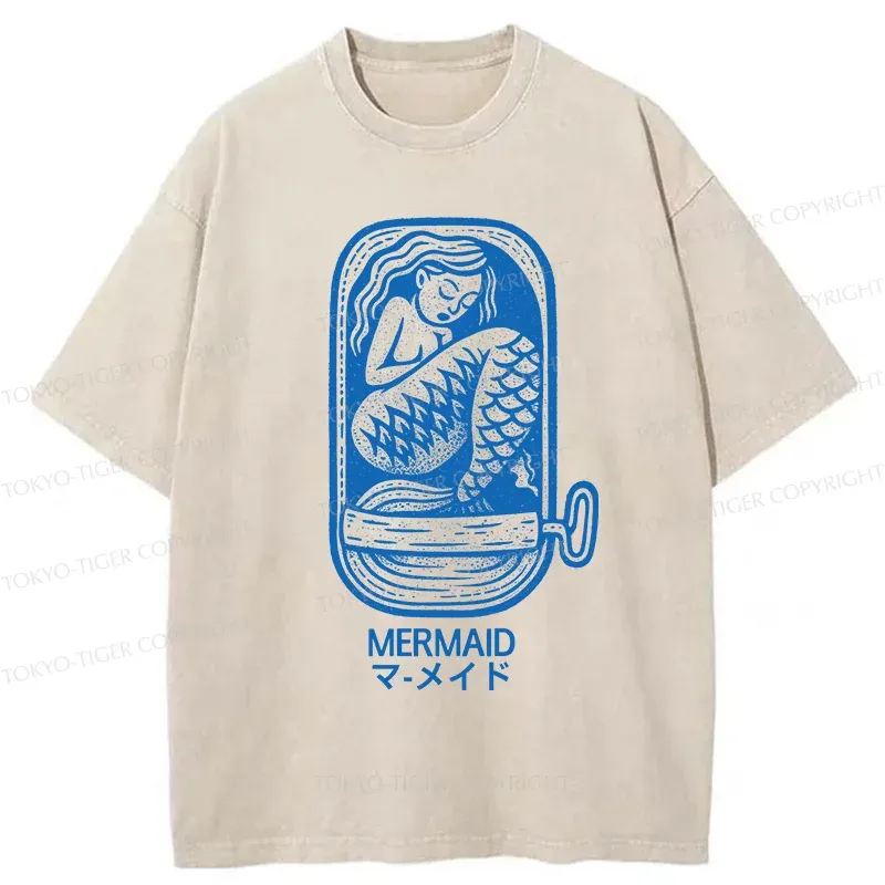 Tokyo-Tiger Mermaid Can Washed T-Shirt
