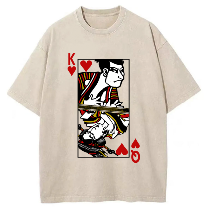 Tokyo-Tiger Japanese Poker Geisha Washed T-Shirt