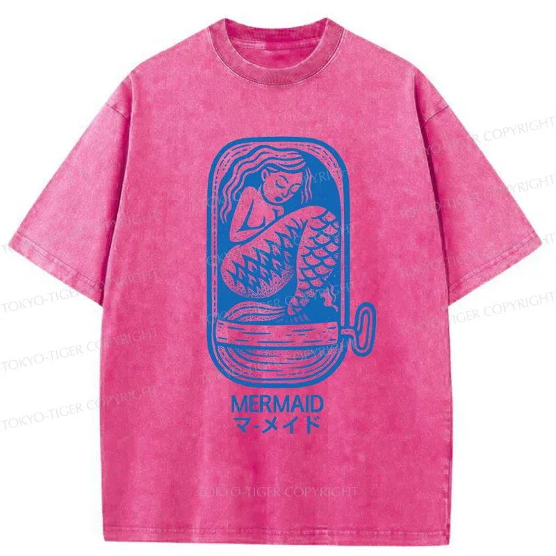 Tokyo-Tiger Mermaid Can Washed T-Shirt