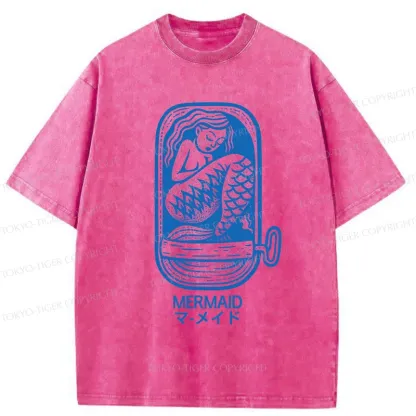 Tokyo-Tiger Mermaid Can Washed T-Shirt