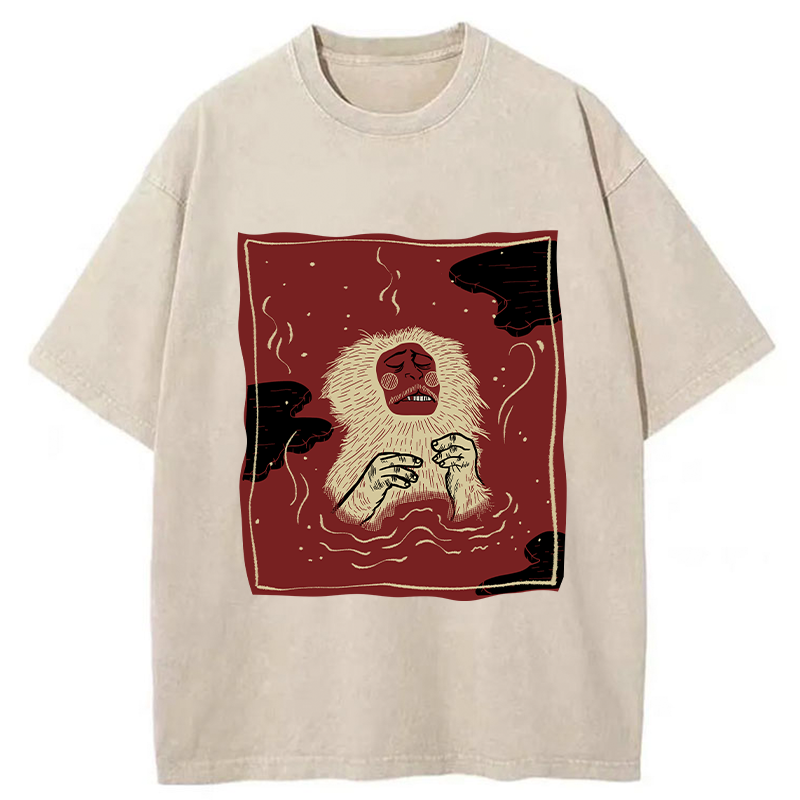 Tokyo-Tiger Japanese Macaque Washed T-Shirt