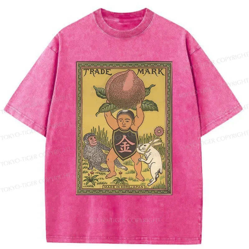 Tokyo-Tiger Japanese Kintaro Washed T-Shirt