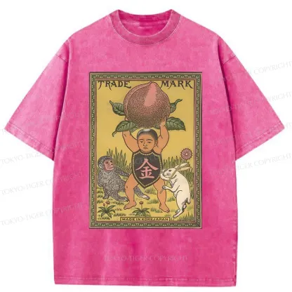 Tokyo-Tiger Japanese Kintaro Washed T-Shirt