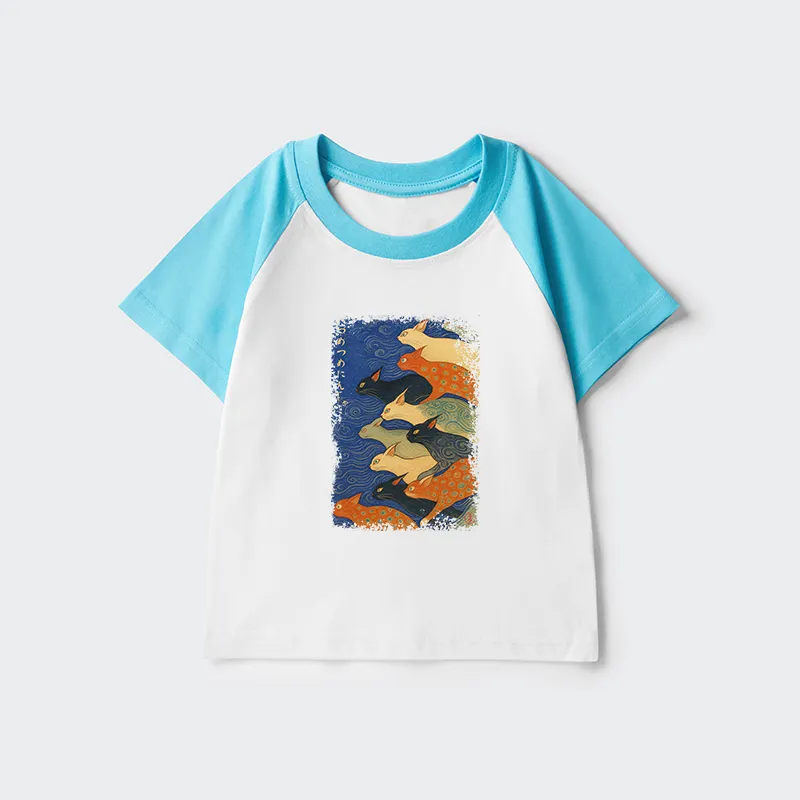 Tokyo-Tiger Claw-some Ninja Kids Raglan T-shirt