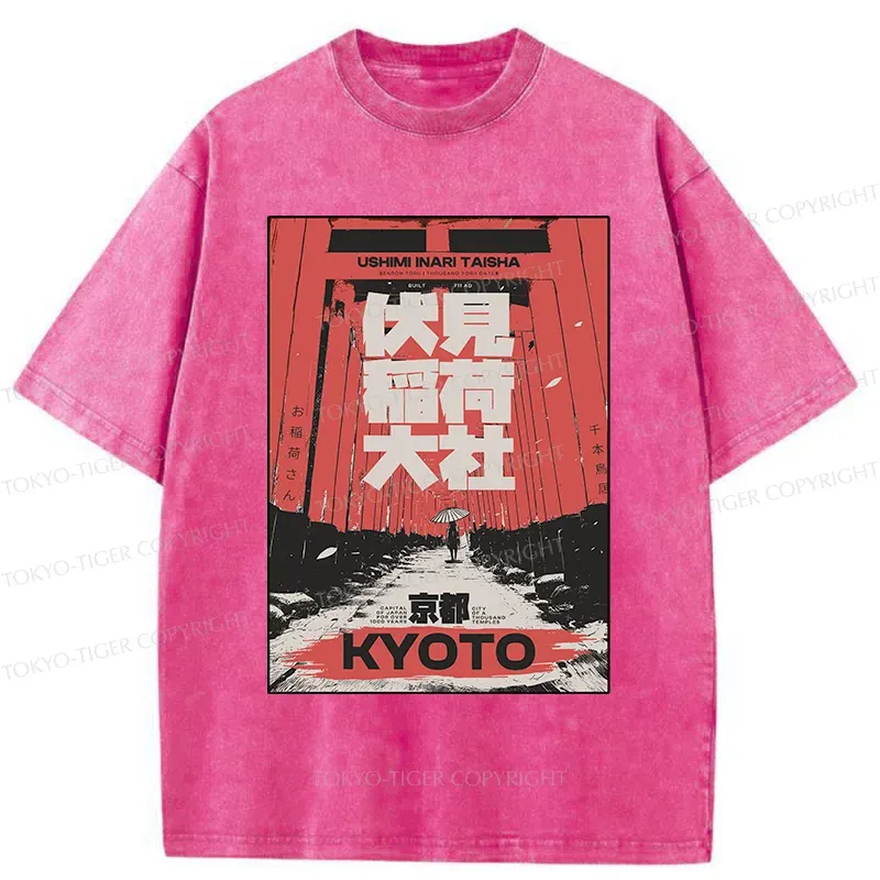 Tokyo-Tiger Kyoto Senbon Torii Washed T-Shirt