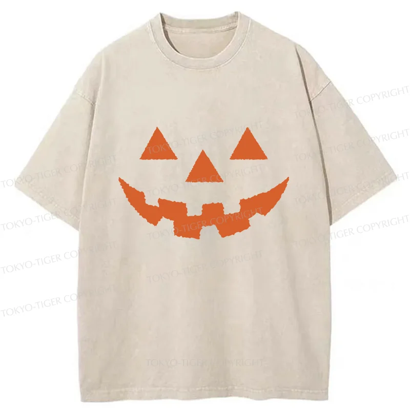 Tokyo-Tiger Pumpkin Horror Washed T-Shirt