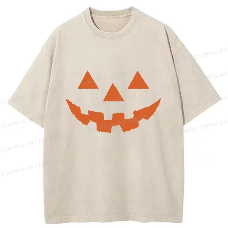 Tokyo-Tiger Pumpkin Horror Washed T-Shirt