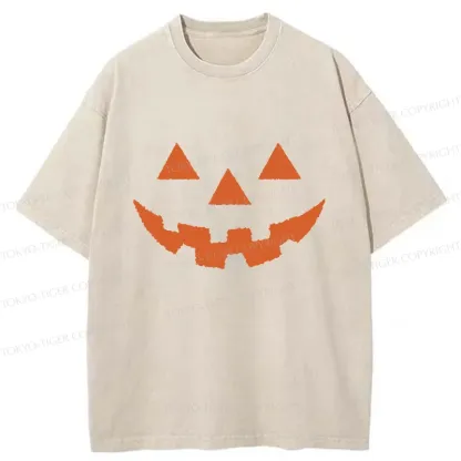 Tokyo-Tiger Pumpkin Horror Washed T-Shirt