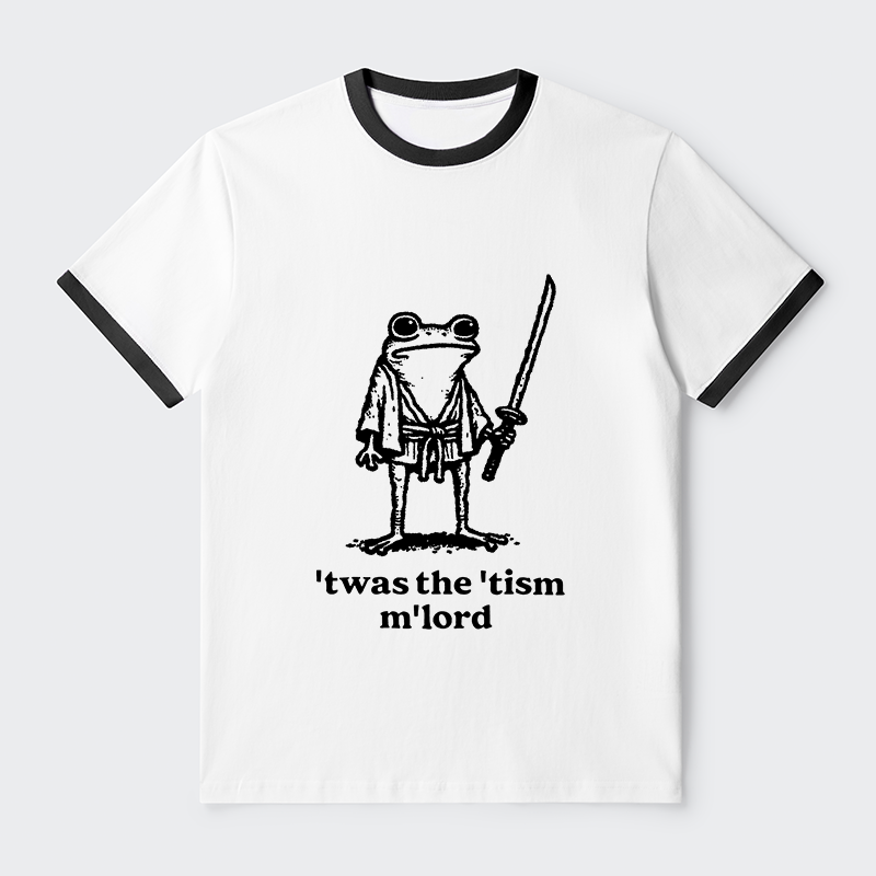 Tokyo-Tiger Focused Samurai Frog Contrast Trim T-Shirt