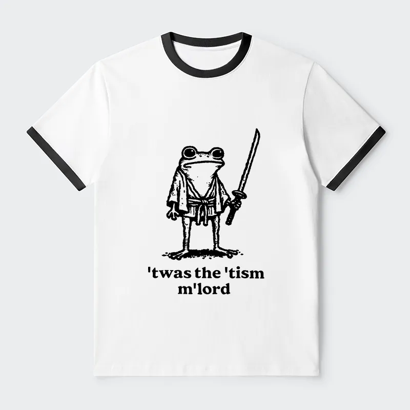 Tokyo-Tiger Focused Samurai Frog Contrast Trim T-Shirt