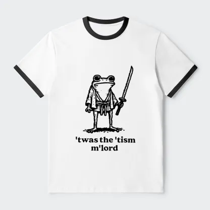 Tokyo-Tiger Focused Samurai Frog Contrast Trim T-Shirt