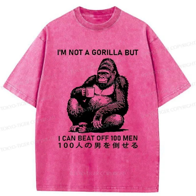Tokyo-Tiger Gorilla That Defeated 100 People Washed T-Shirt