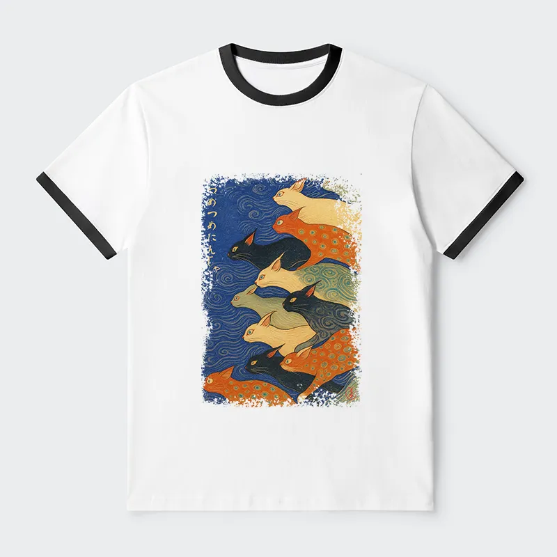 Tokyo-Tiger Claw-some Ninja Contrast Trim T-Shirt