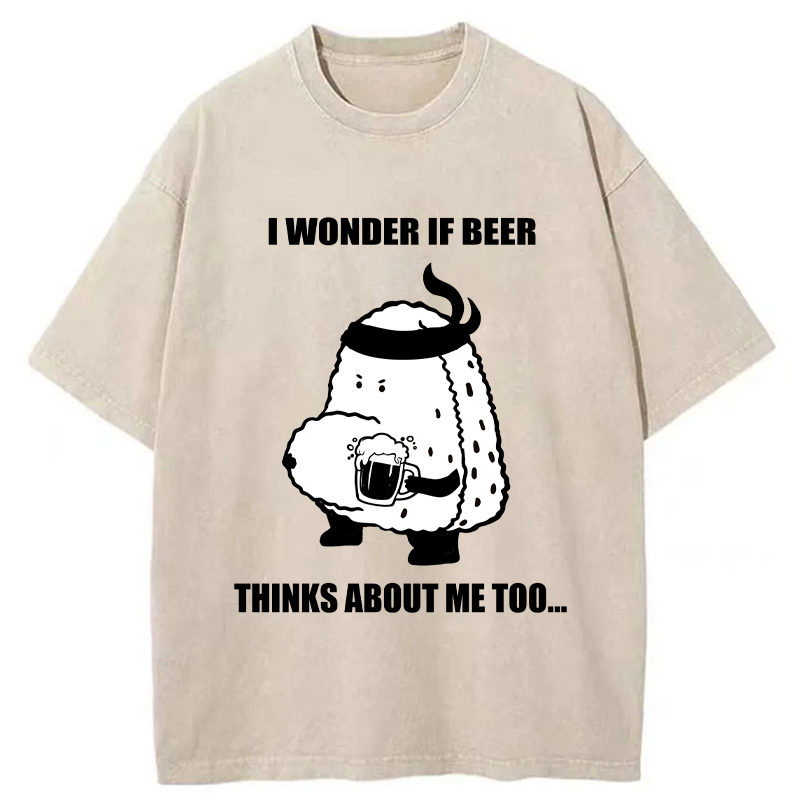 Tokyo-Tiger Onigiri With A Beer Belly Washed T-Shirt