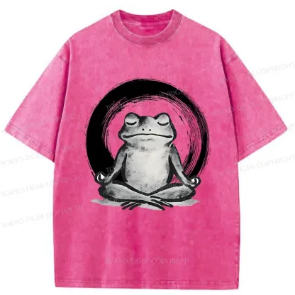 Tokyo-Tiger Zen Frog Washed T-Shirt