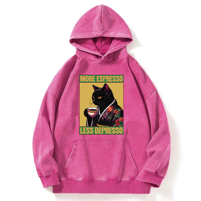 Tokyo-Tiger Up Caffeine Down Depression Washed Hoodie