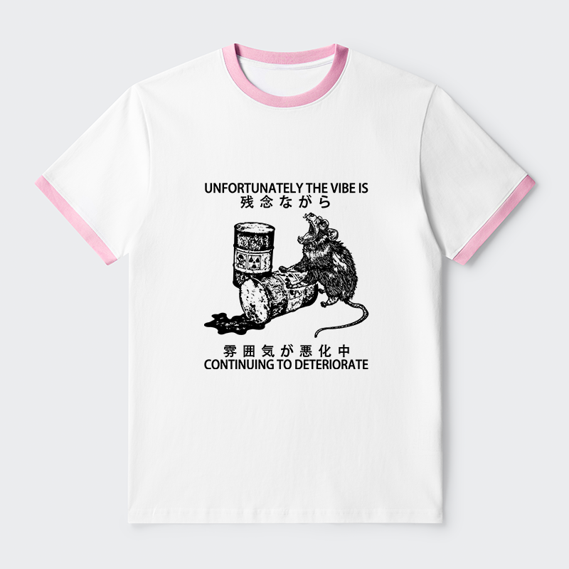 Tokyo-Tiger The Vibe Is Continuing To Deteriorate Contrast Trim T-Shirt