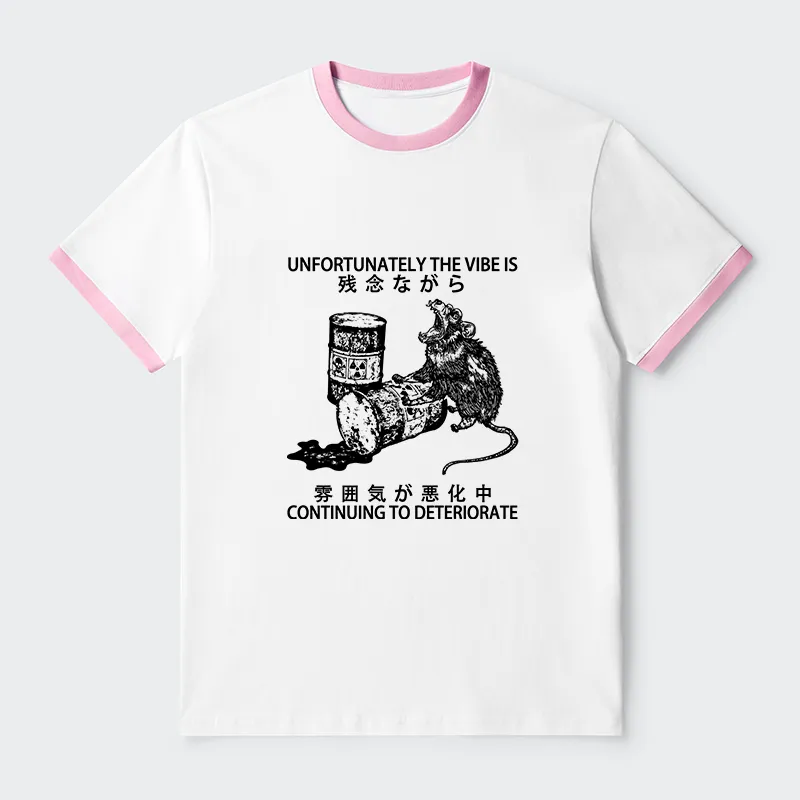 Tokyo-Tiger The Vibe Is Continuing To Deteriorate Contrast Trim T-Shirt