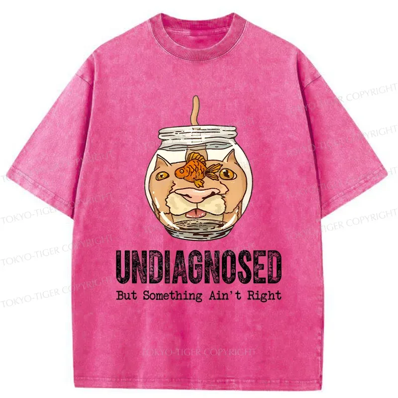 Tokyo-Tiger Weird Cat Washed T-Shirt