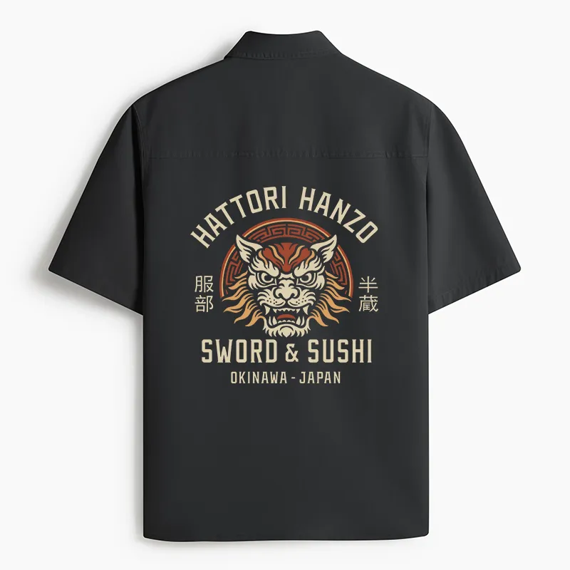 Tokyo-Tiger Hattori Lion Japanese Samurai Work Shirt