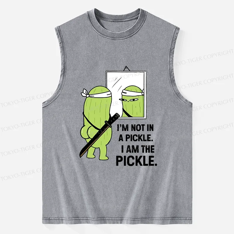 Tokyo-Tiger Funny I Am The Pickle Washed Tank