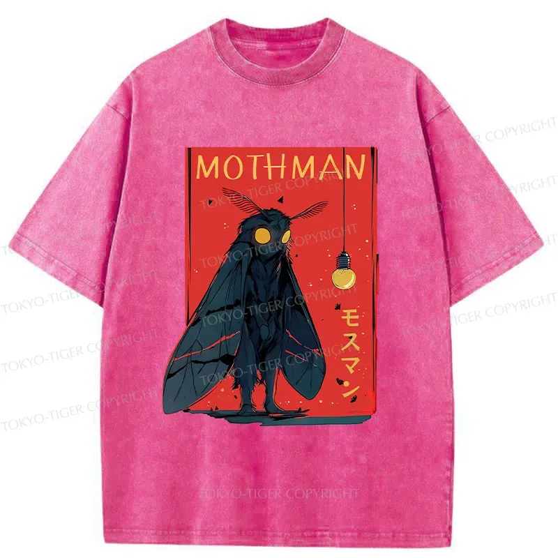 Tokyo-Tiger Mothman Chasing Light Washed T-Shirt