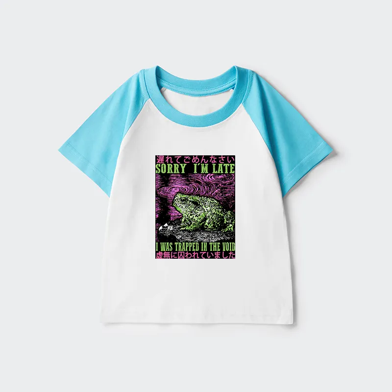 Tokyo-Tiger Frogs Trapped In The Void Kids Raglan T-shirt