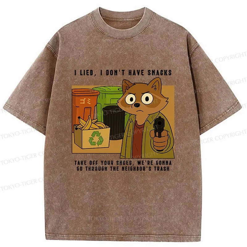 Tokyo-Tiger No Snacks Only Trash Hunting Washed T-Shirt