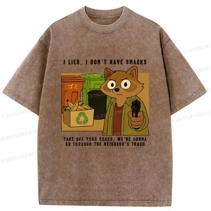 Tokyo-Tiger No Snacks Only Trash Hunting Washed T-Shirt