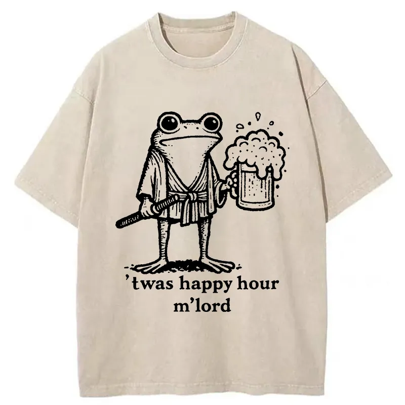 Tokyo-Tiger Happy Hour Frog Washed T-Shirt