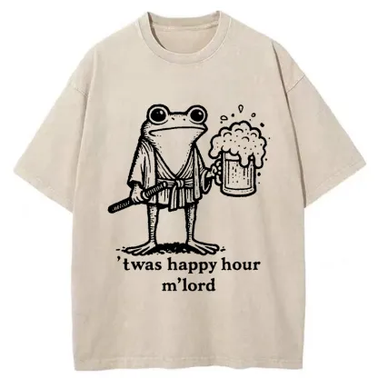 Tokyo-Tiger Happy Hour Frog Washed T-Shirt