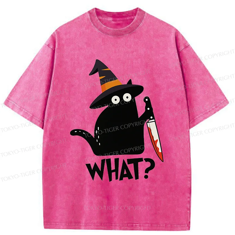 Tokyo-Tiger Halloween Back Cat Washed T-Shirt