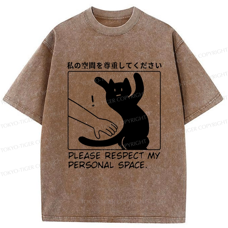 Tokyo-Tiger Please Respect My Personal Space Washed T-Shirt