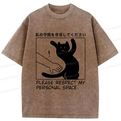 Tokyo-Tiger Please Respect My Personal Space Washed T-Shirt