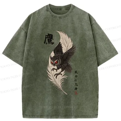 Tokyo-Tiger Ninja In The Wind Washed T-Shirt