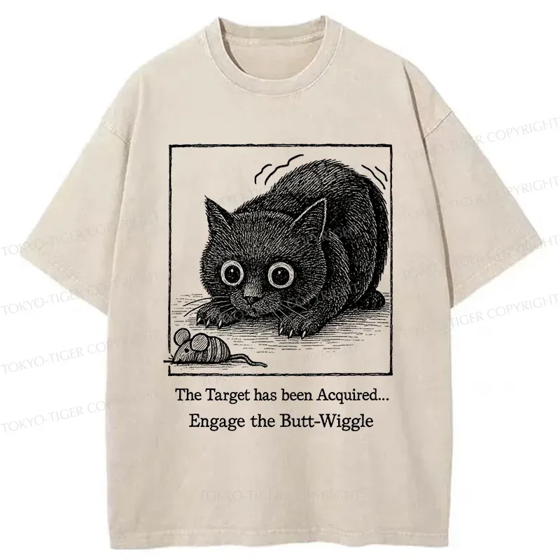 Tokyo-Tiger Swinging Cat Washed T-Shirt