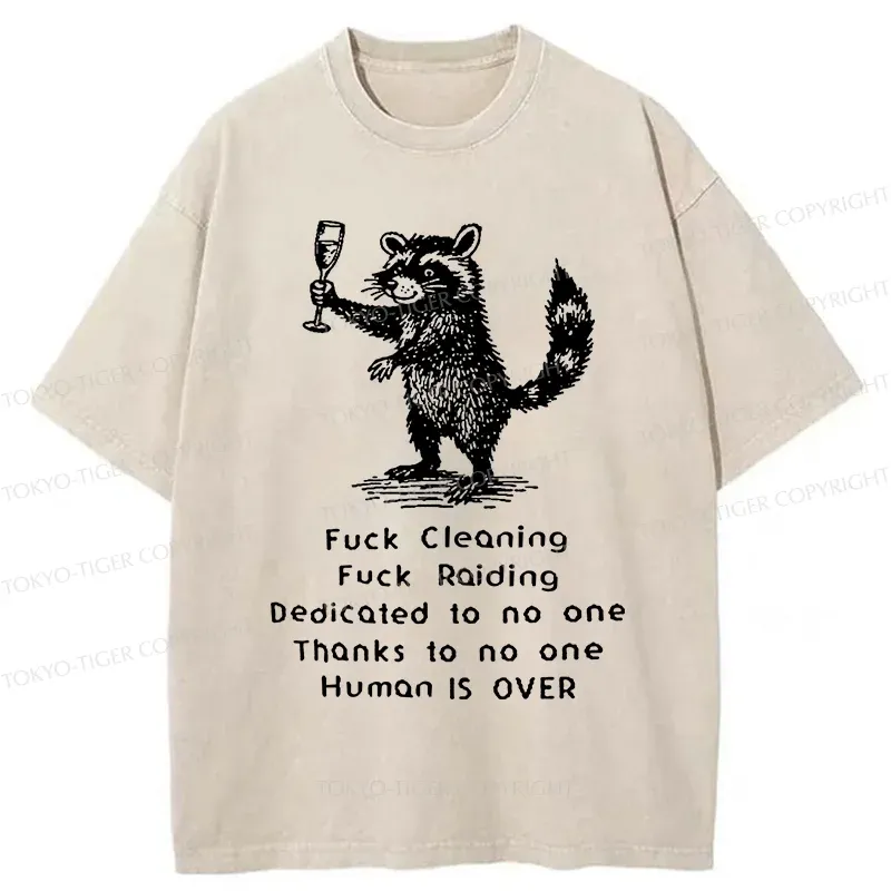 Tokyo-Tiger Rebellious Raccoon Washed T-Shirt