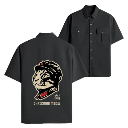 Tokyo-Tiger Chinese Spirit Cat Work Shirt
