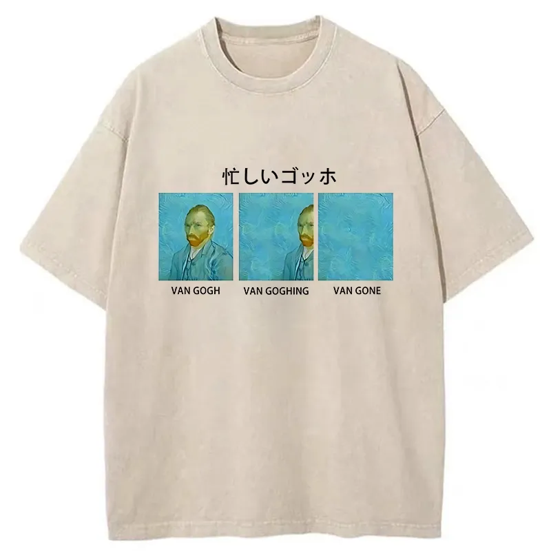 Tokyo-Tiger Busy Van Gogh Washed T-Shirt