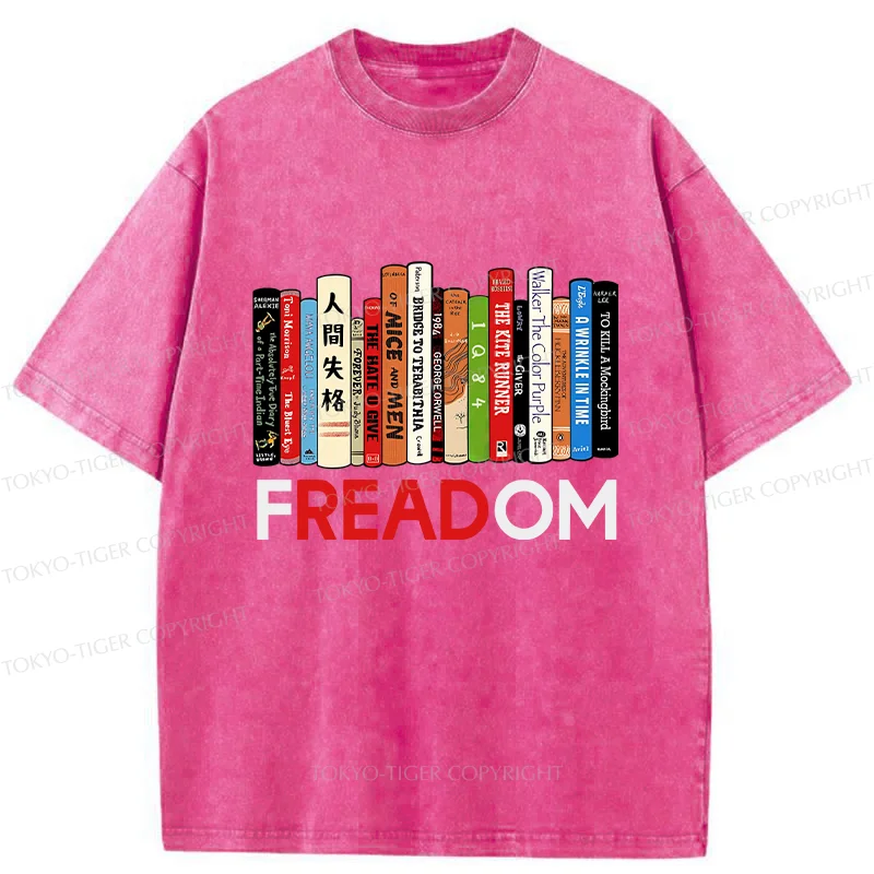 Tokyo-Tiger Freedom To Read Washed T-Shirt