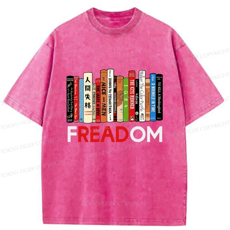 Tokyo-Tiger Freedom To Read Washed T-Shirt