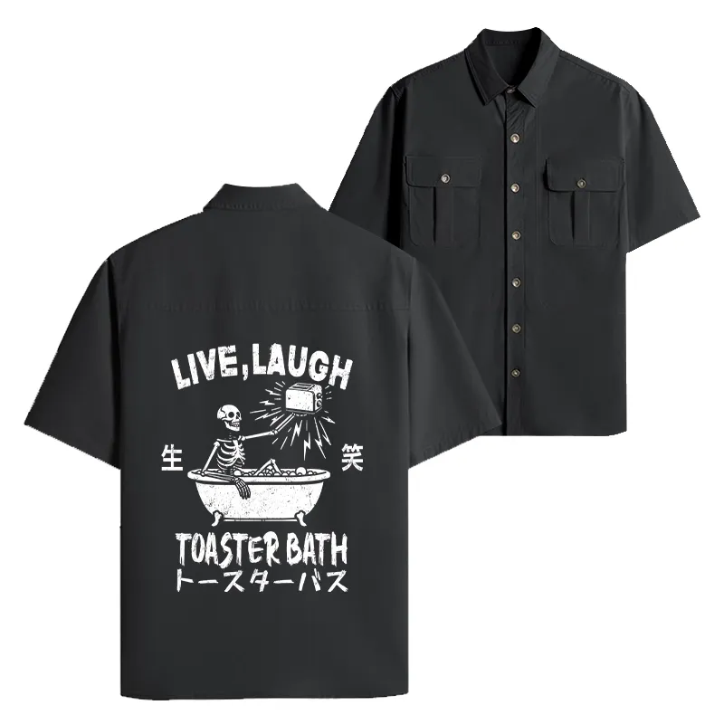 Tokyo-Tiger Funny Electric Shock Skeleton Work Shirt