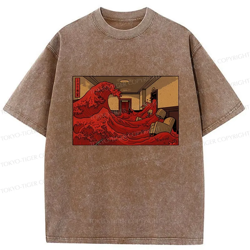 Tokyo-Tiger The Great Wave Off Room 237 Washed T-Shirt