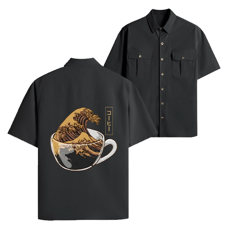 Tokyo-Tiger Coffee Wave Work Shirt